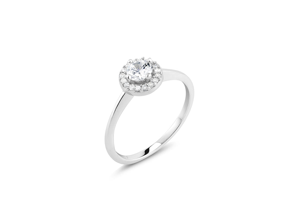 Sterling Silver CZ Solitare Ring