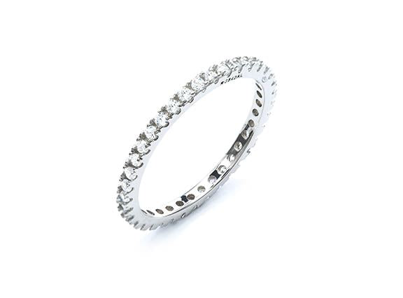 Sterling Silver Cubic Zirconia Band Ring