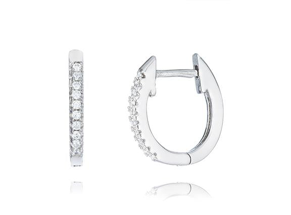 14kt Gold Vermeil Cubic Zirconia Huggie Earrings