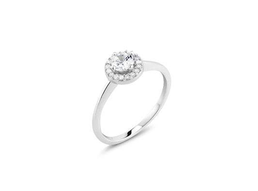 Sterling Silver CZ Solitare Ring