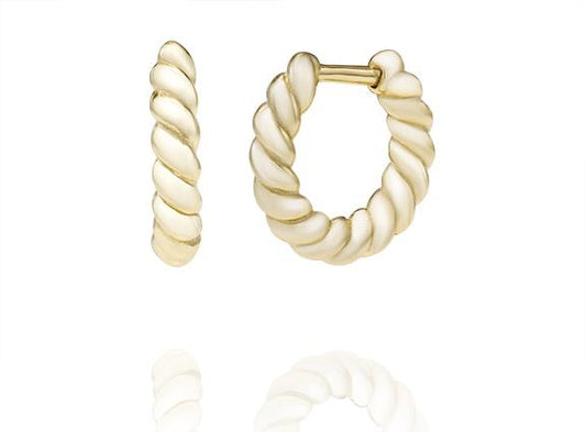 14kt Gold Vermeil Twisted Hoop Earrings