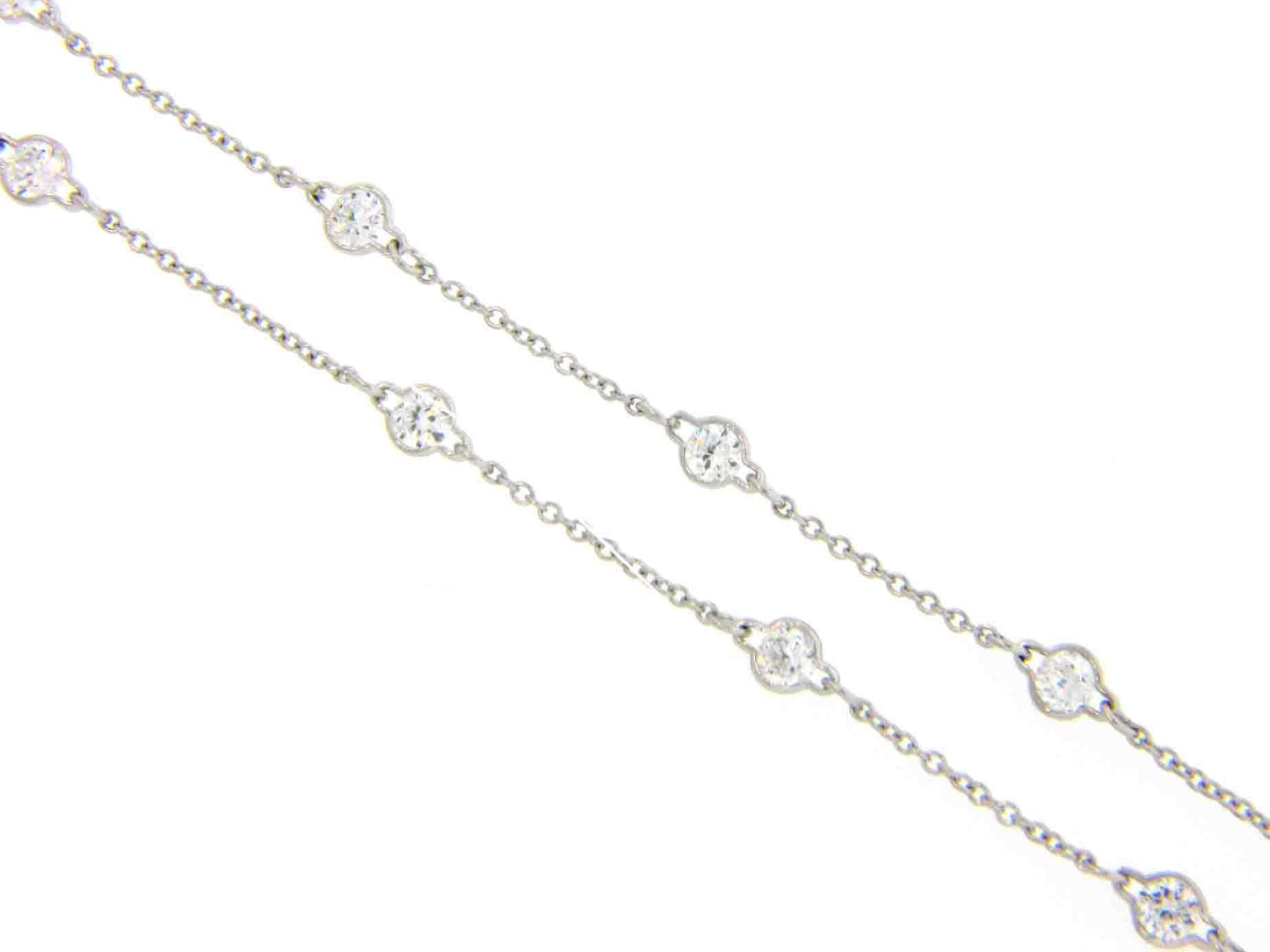 Sterling Silver and Cubic Zirconia Adjustable Necklace